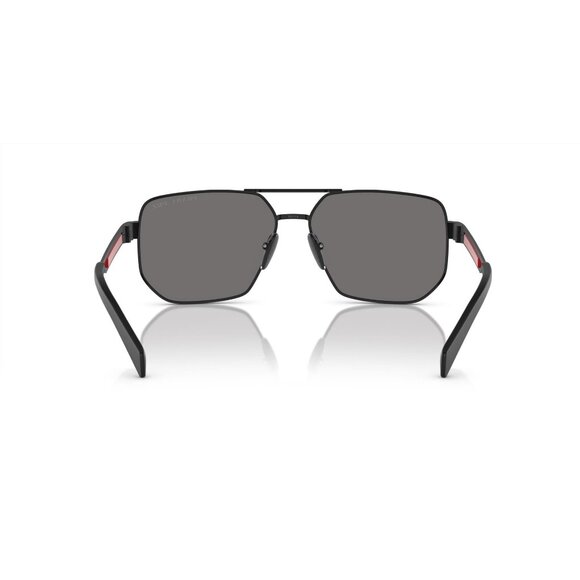 New PRADA LINEA ROSSA Black Polarised Aviator SPS 51ZS 1BO-02G Sunglasses Women - Picture 5 of 6